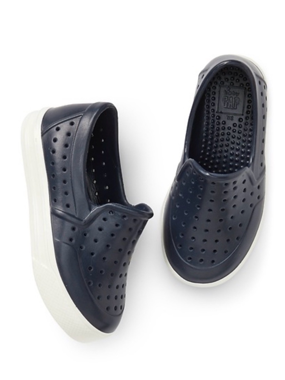 GAP Navy Blue Perforated Rubber Slip-On Water Safe Shoes for Kids
